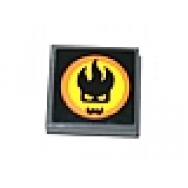 dark bluish gray tile 2 x 2 with agents dr inferno logo pattern sticker - sets 8635 8636 8968 8969 8970