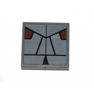 dark bluish gray tile 2 x 2 with sw sith pattern sticker - set 7957