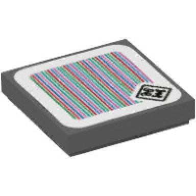dark bluish gray tile 2 x 2 with super mario scanner code whomp pattern sticker - set 71364