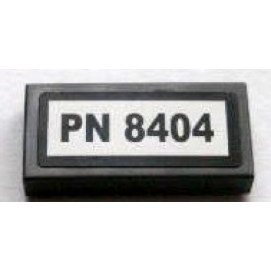 dark bluish gray tile 1 x 2 with black pn 8404 on white background pattern sticker - set 8404