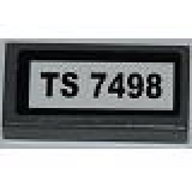 dark bluish gray tile 1 x 2 with ts 7498 pattern sticker - set 7498