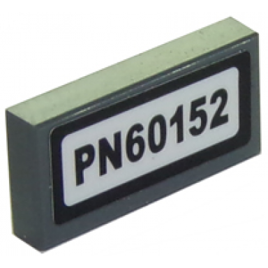 dark bluish gray tile 1 x 2 with pn60152 pattern sticker - set 60152