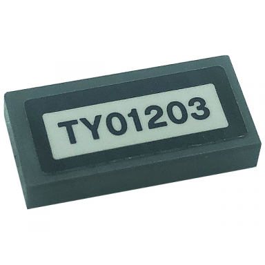 dark bluish gray tile 1 x 2 with ty01203 pattern sticker - set 60276