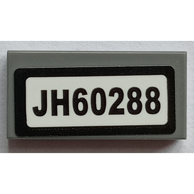 dark bluish gray tile 1 x 2 with jh60288 pattern sticker - set 60288