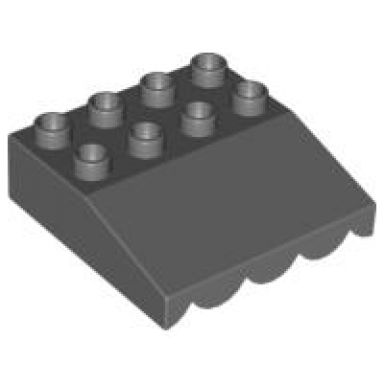 dark bluish gray duplo roof sloped 33 4 x 4 with awning overhang