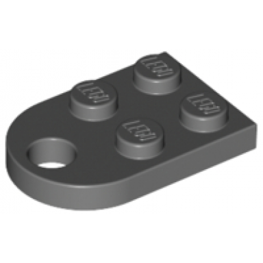 dark bluish gray plate modified 2 x 3 with hole
