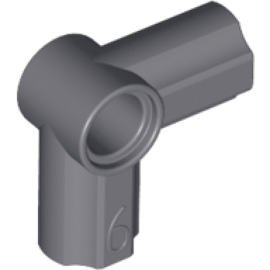 dark bluish gray technic axle and pin connector angled 6 - 90 degrees