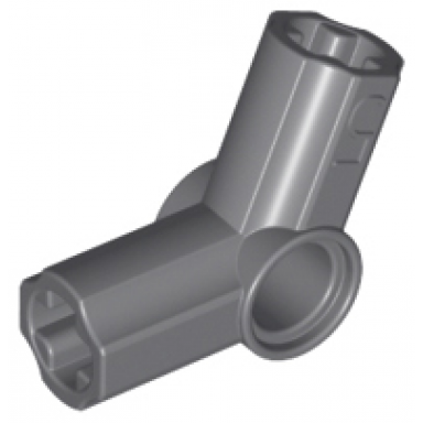 dark bluish gray technic axle and pin connector angled 5 - 112.5 degrees