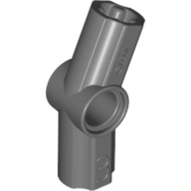 dark bluish gray technic axle and pin connector angled 3 - 157.5 degrees