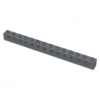 dark bluish gray technic brick 1 x 14 with holes
