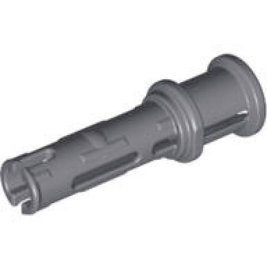 dark bluish gray technic pin 3l with friction ridges and stop bush