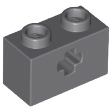 dark bluish gray technic brick 1 x 2 with axle hole
