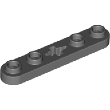 dark bluish gray technic plate 1 x 5 with smooth ends 4 studs and center axle hole