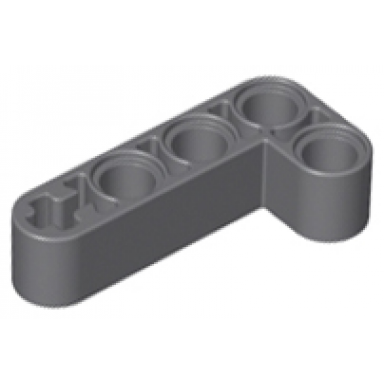 dark bluish gray technic liftarm modified bent thick l-shape 2 x 4