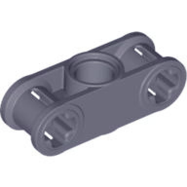 dark bluish gray technic axle and pin connector perpendicular 3l with center pin hole