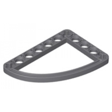 dark bluish gray technic liftarm modified l-shape quarter ellipse thin 5 x 7