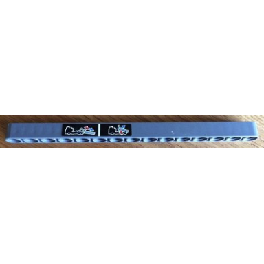 dark bluish gray technic liftarm thick 1 x 15 with container moving functions pattern sticker - set 8052
