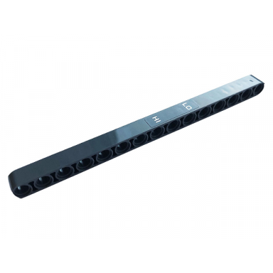 dark bluish gray technic liftarm thick 1 x 15 with white lo and hi pattern sticker - set 42110