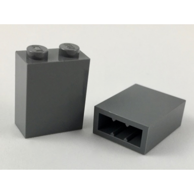 dark bluish gray brick 1 x 2 x 2 with inside stud holder