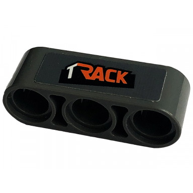 dark bluish gray technic liftarm thick 1 x 3 with track pattern model right side sticker - set 42129