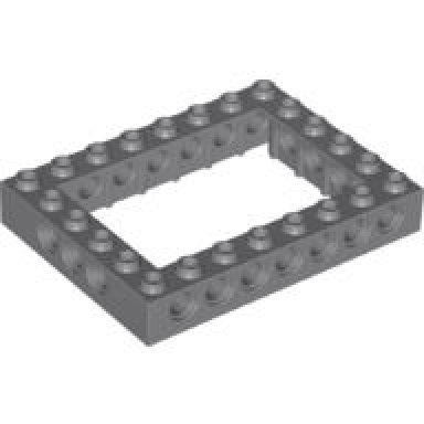dark bluish gray technic brick 6 x 8 open center