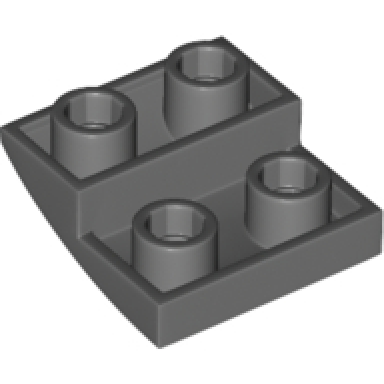 dark bluish gray slope curved 2 x 2 x 2 3 inverted