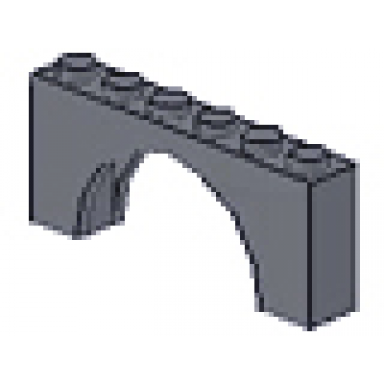 dark bluish gray arch 1 x 6 x 2 - thick top with reinforced underside