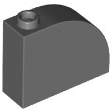 dark bluish gray slope curved 3 x 1 x 2 with hollow stud