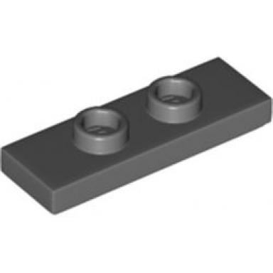 dark bluish gray plate modified 1 x 3 with 2 studs double jumper