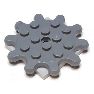 turntable 4 x 4 x 2 3 gear 10 tooth with light bluish gray square base free-spinning 35443 61485
