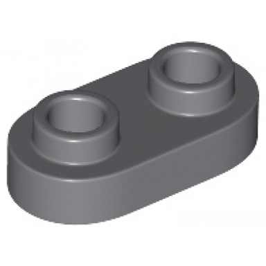 dark bluish gray plate round 1 x 2 with open studs