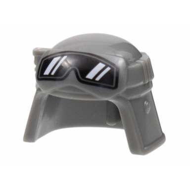 dark bluish gray minifigure headgear helmet sw imperial pilot raised forehead with black goggles pattern