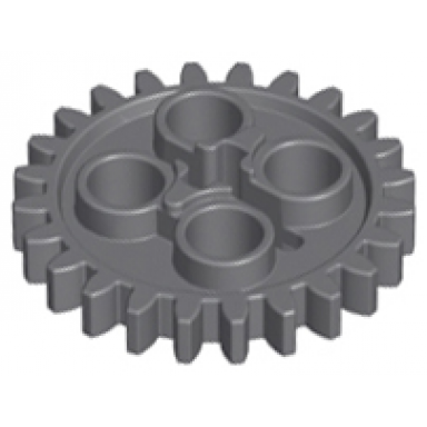 dark bluish gray technic gear 24 tooth with 1 axle hole