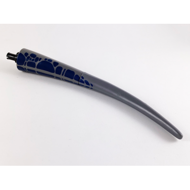 dark bluish gray dinosaur tail baryonyx with pin and dark blue spots pattern