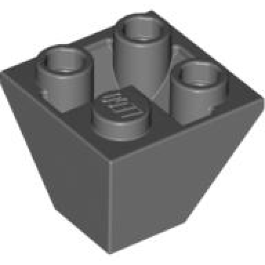 dark bluish gray slope inverted 45 2 x 2 double convex