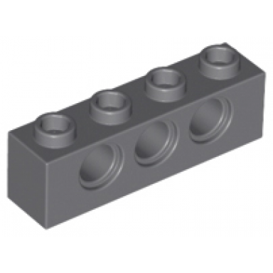 dark bluish gray technic brick 1 x 4 with holes