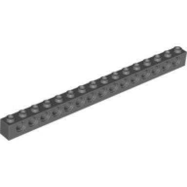 dark bluish gray technic brick 1 x 16 with holes