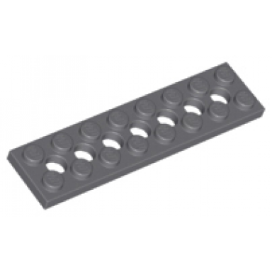 dark bluish gray technic plate 2 x 8 with 7 holes