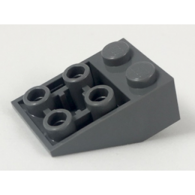 dark bluish gray slope inverted 33 3 x 2 with flat bottom pin and connections between studs