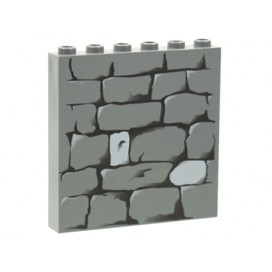 dark bluish gray brick 1 x 6 x 5 with stone wall pattern