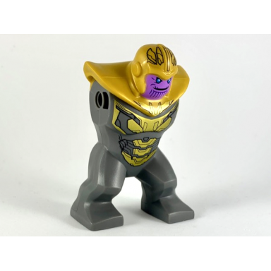 dark bluish gray body giant thanos with gold armor pattern