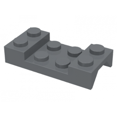 dark bluish gray vehicle mudguard 2 x 4 with arch studded