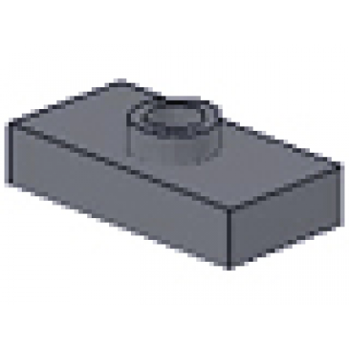 dark bluish gray plate modified 1 x 2 with 1 stud jumper undetermined type