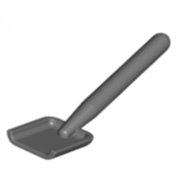 dark bluish gray minifigure utensil shovel spade - handle with round end
