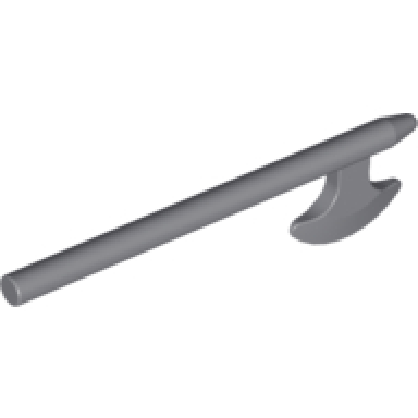 dark bluish gray minifigure weapon axe halberd
