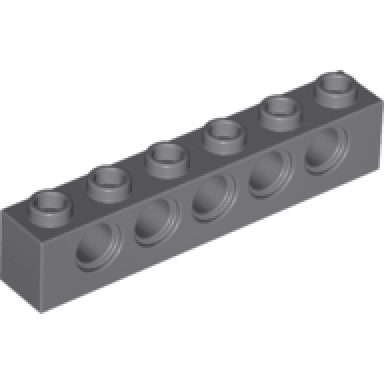 dark bluish gray technic brick 1 x 6 with holes