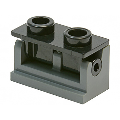 dark bluish gray hinge brick 1 x 2 with black top plate 3937 3938