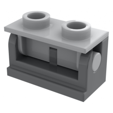 dark bluish gray hinge brick 1 x 2 with light bluish gray top plate 3937 3938