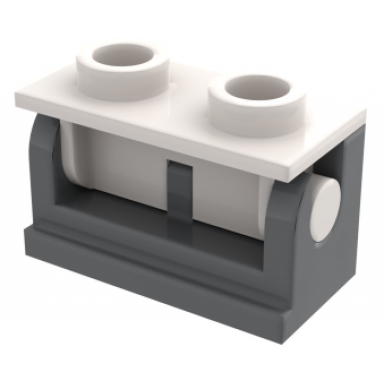 dark bluish gray hinge brick 1 x 2 with white top plate 3937 3938