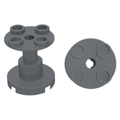 dark bluish gray support 2 x 2 x 2 stand with complete hole